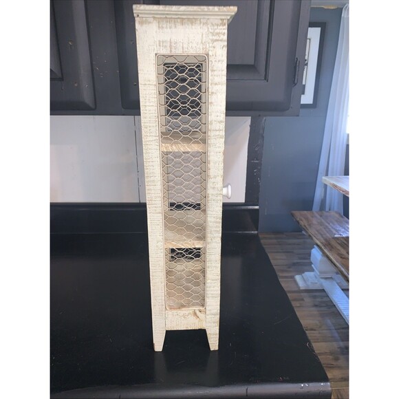 Rooster Rustic Wood Cabinet  Country Primitive Farmhouse Style - Picture 5 of 8